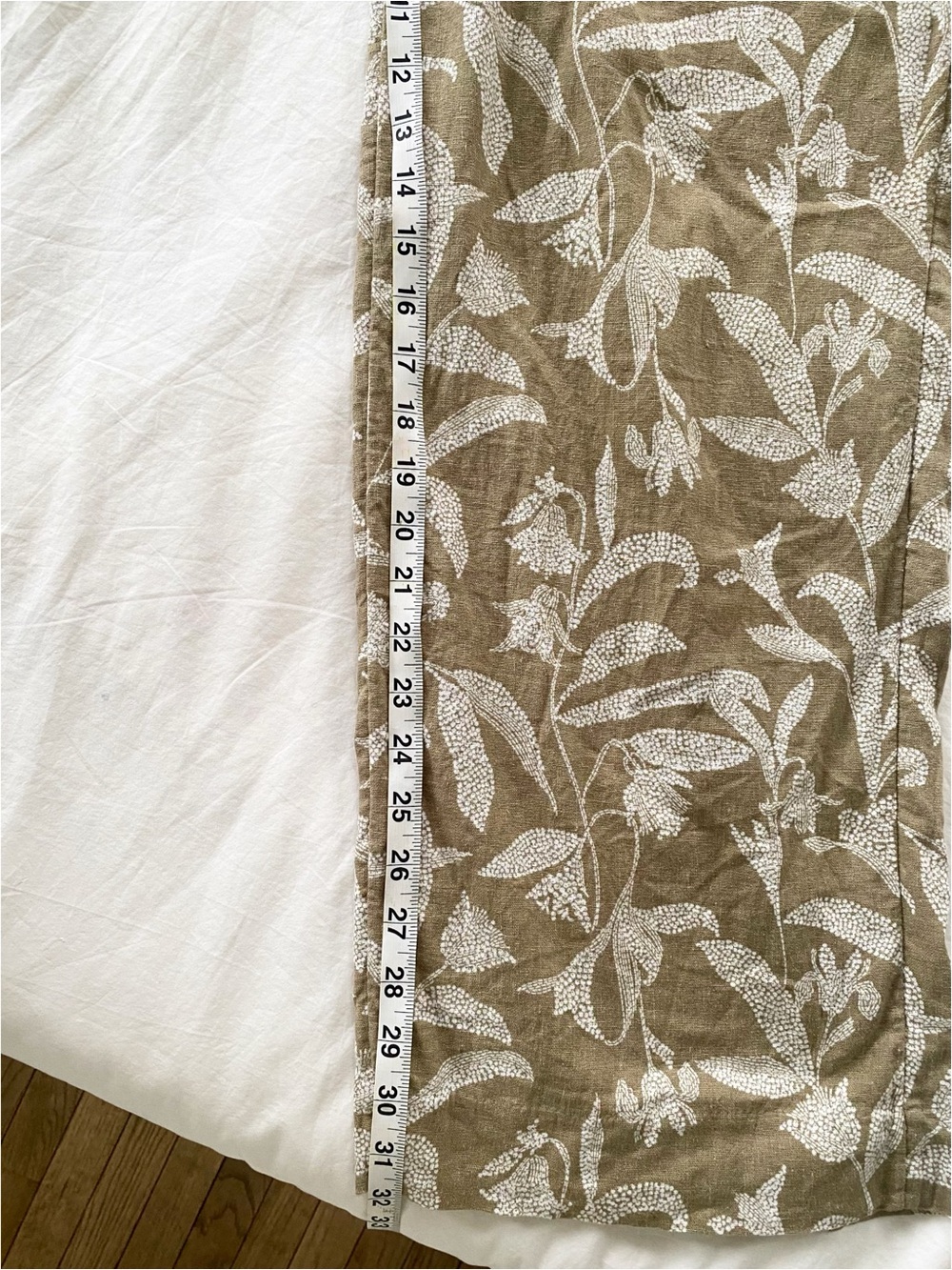 Banana Republic Linen Blend Floral Wide Leg Pants Small Tall Coastal Resort - Picture 7 of 8